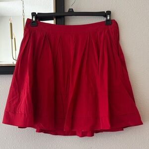 Express Red A-Line Skirt